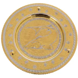 Икорница с крышкой "Кадка" большая,  Златоуст Икорница с крышкой "Кадка" большая,  Златоуст