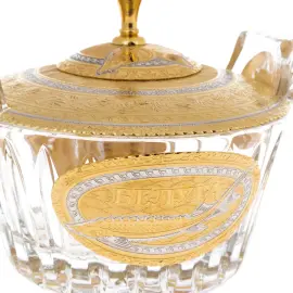 Икорница с крышкой "Кадка" большая,  Златоуст Икорница с крышкой "Кадка" большая,  Златоуст