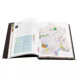 Книга в кожаном переплете "Вино. Атлас мира" в коробе