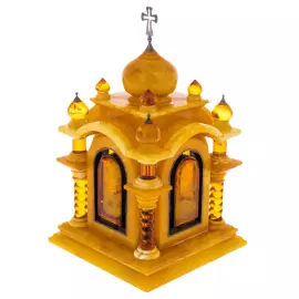 Шкатулка из янтаря "Часовня"