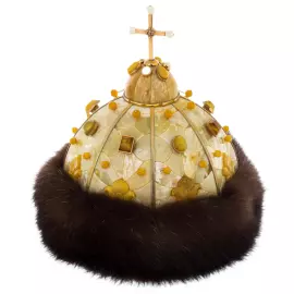 Souvenir made of sable and amber fur "Monomakh's Hat"