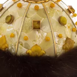 Souvenir made of sable and amber fur "Monomakh's Hat"