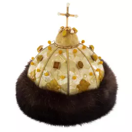 Souvenir made of sable and amber fur "Monomakh's Hat"