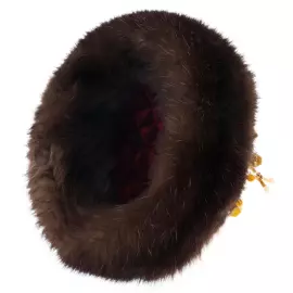 Souvenir made of sable and amber fur "Monomakh's Hat"