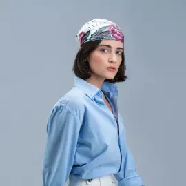 Платок шелковый "Delicate" пионы Платок шелковый "Delicate" пионы