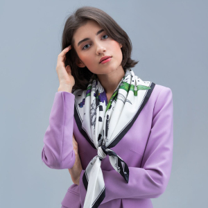 Silk scarf "Delicate" irises