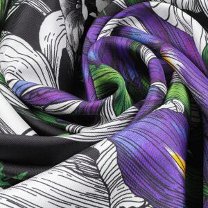 Silk scarf "Delicate" irises