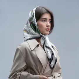 Платок шелковый "Delicate" каллы Платок шелковый "Delicate" каллы