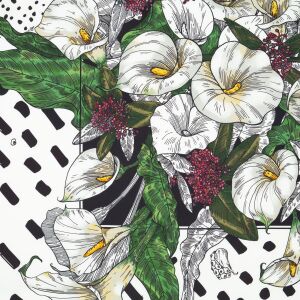 Silk handkerchief "Delicate" calla