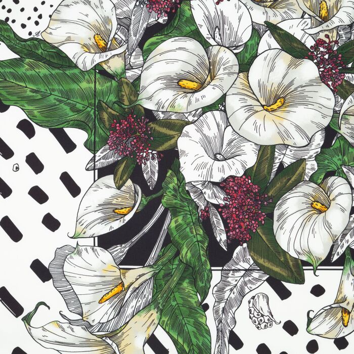 Silk handkerchief "Delicate" calla