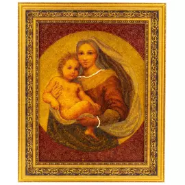 The painting of amber "Madonna"
