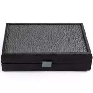 Dominoes made of wood and leather "Manopoulos" black