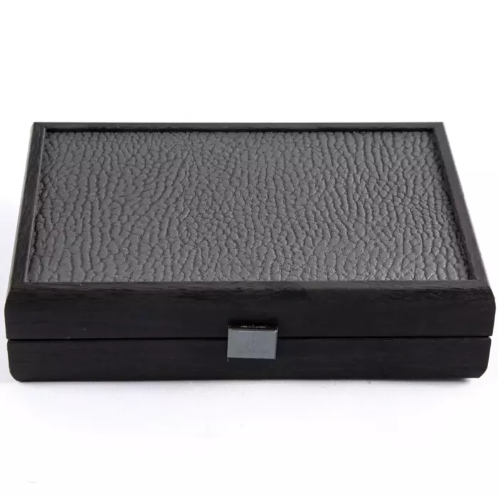 Dominoes made of wood and leather "Manopoulos" black