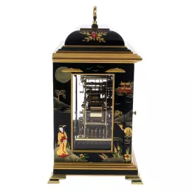 Каминные часы "The Georgian Basket Top in Chinoiserie Samurai Artwork" чёрные