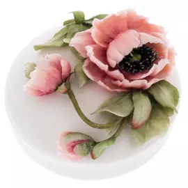 Шкатулка средняя "Надежда" с маком, в подарочной коробке