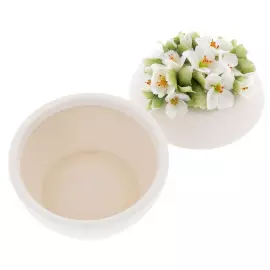 Шкатулка средняя "Букет" с жасмином, в подарочной коробке