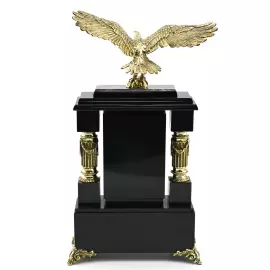 Каминные часы "Античные. Орёл" (чароит)