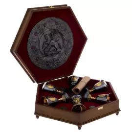 Набор для водки "Императорский гексагон" с панно, на 6 персон