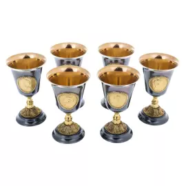 Набор для водки "Императорский гексагон" с панно, на 6 персон