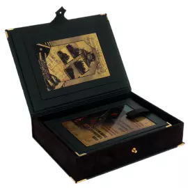 Leather-bound gift book "Narrow gauge steam locomotives of the USSR" in a box