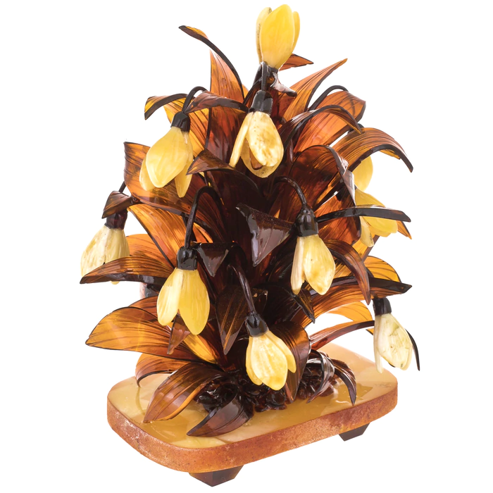 Amber statuette "Bouquet of flowers"