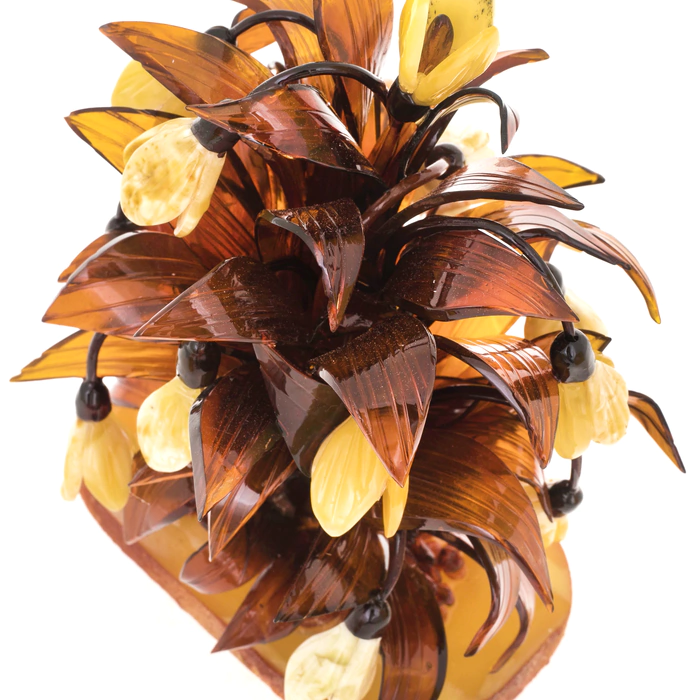 Amber statuette "Bouquet of flowers"