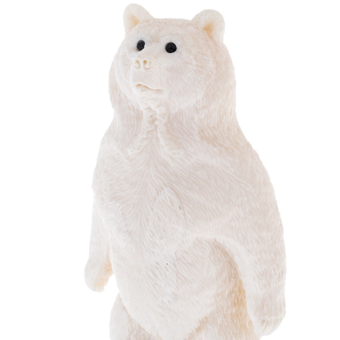 Sculpture of a walrus tusk "Bear" on a stand