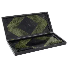 Нарды из змеевика "Ромб"