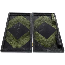 Нарды из змеевика "Ромб"