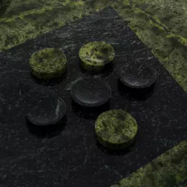 Нарды из змеевика "Ромб"