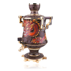 A set for strong drinks "Dragon" made of silver, for 6 people