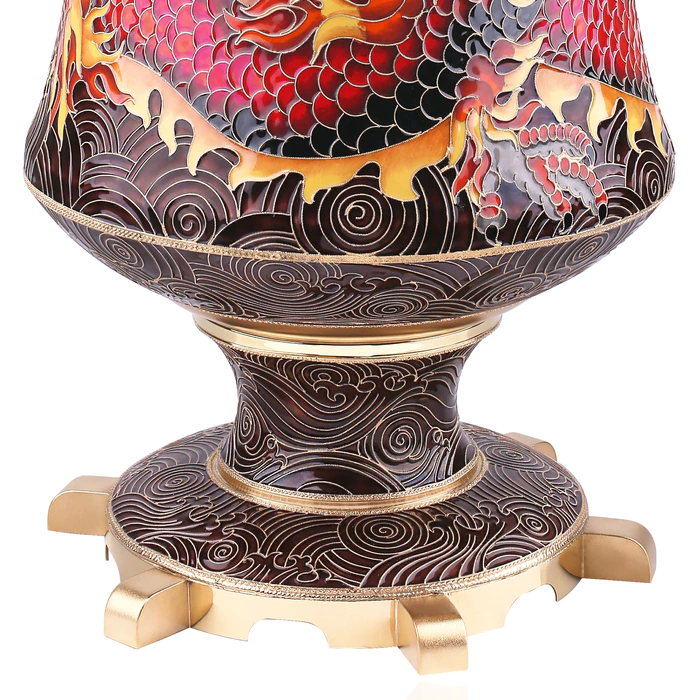 A set for strong drinks "Dragon" made of silver, for 6 people