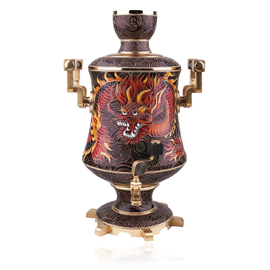 A set for strong drinks "Dragon" made of silver, for 6 people
