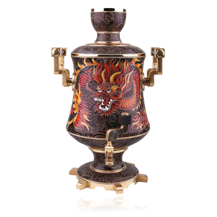 A set for strong drinks "Dragon" made of silver, for 6 people