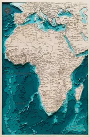 Wooden multi-layered "Map of Africa" to order