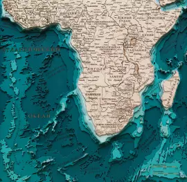 Wooden multi-layered "Map of Africa" to order