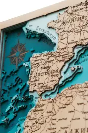 Wooden multi-layered "Map of Africa" to order