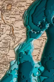 Wooden multi-layered "Map of Africa" to order