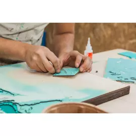 Wooden multi-layered map "Map of Lake Baikal No. 2" to order