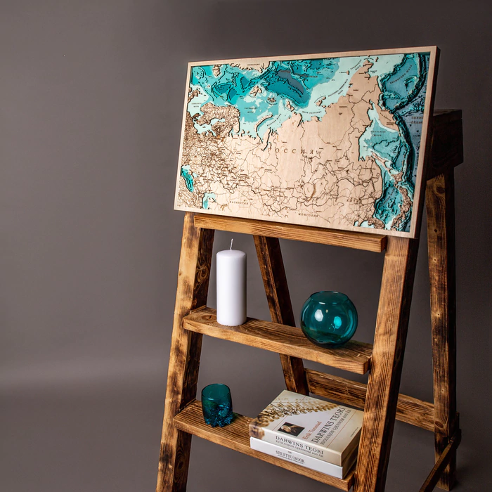Wooden multilayer map "Map of Russia No. 1" to order