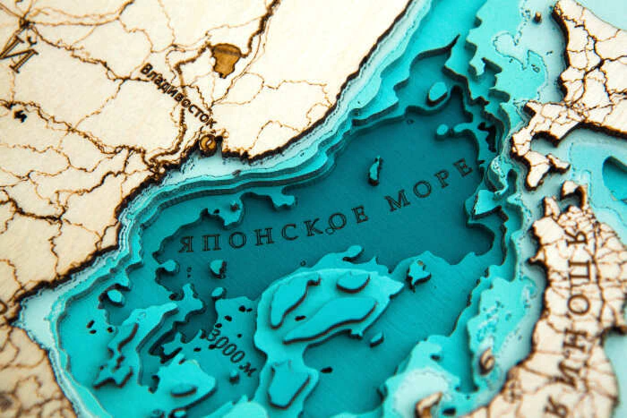 Wooden multilayer map "Map of Russia No. 1" to order