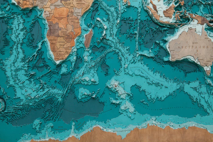 Multi-layered wooden map "World Map No. 5 Premium" to order