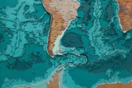 Multi-layered wooden map "World Map No. 5 Premium" to order