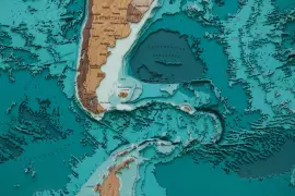 Multi-layered wooden map "World Map No. 5 Premium" to order