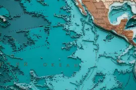 Multi-layered wooden map "World Map No. 5 Premium" to order