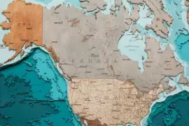 Multi-layered wooden map "World Map No. 5 Premium" to order