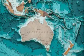 Multi-layered wooden map "World Map No. 5 Premium" to order