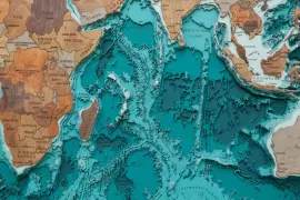 Multi-layered wooden map "World Map No. 5 Premium" to order