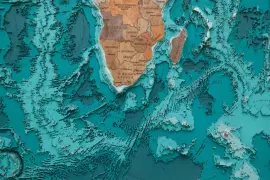 Multi-layered wooden map "World Map No. 5 Premium" to order