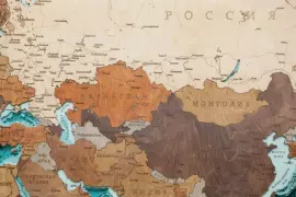 Multi-layered wooden map "World Map No. 5 Premium" to order